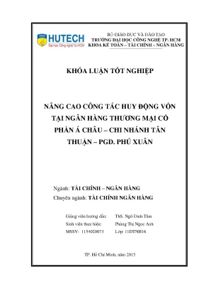 Nâng cao công tác huy động vốn tại Ngân hàng Thương mại