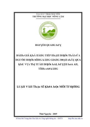 Đánh giá khả năng tiếp nhận nước thải của sông tại thị
