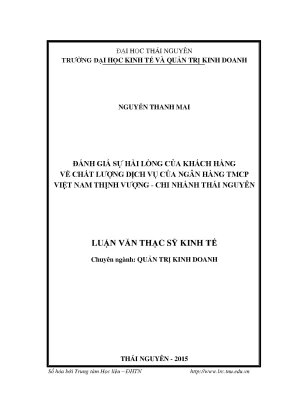 Đánh Giá Sự Hài Lòng Của Khách Hàng Tại Ngân Hàng TMCP