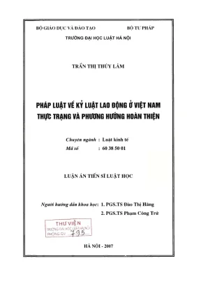 Nâng Cao Hiệu Quả Kỷ Luật Lao Động Tại Việt Nam: Thực