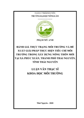 Đánh Giá Môi Trường và Giải Pháp Xây Dựng Nông Thôn Mới