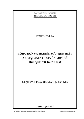 Nghiên cứu về các loại đất hiếm tại Trường Đại học Sư 