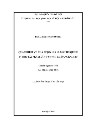 Luận Văn Về Montesquieu: Phân Tích Tác Phẩm Về Pháp Luật