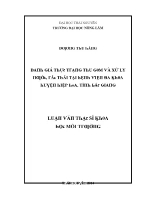 Đánh Giá Tác Động Môi Trường Tại Đại Học Thái Nguyên