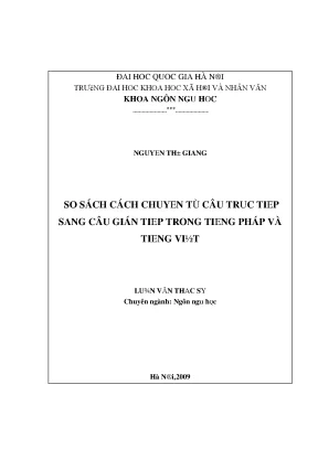 So Sánh Cách Chuyển Từ Câu Trực Tiếp Sang Câu Gián Tiếp