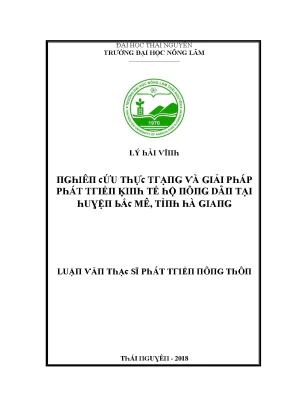 Nghiên Cứu Phát Triển Kinh Tế Hộ Gia Đình Tại Huyện Bắk Mê