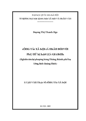 Tác Động Của Đại Học Quốc Gia Hà Nội Đến Phụ Nữ Bị Bạo Lực