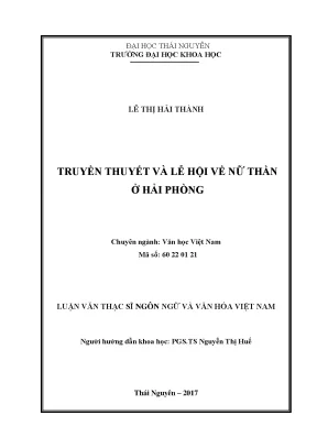 Truyền Thuyết và Lễ Hội Nữ Thần ở Hải Phòng: Nghiên Cứu