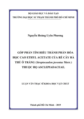 Nghiên cứu thành phần hóa học của cao ethyl acetate từ