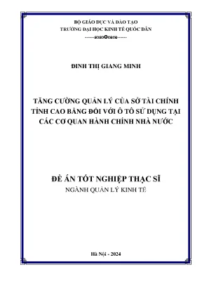 Tăng Cường Quản Lý Ô Tô Tại Các Cơ Quan Hành Chính Tỉnh