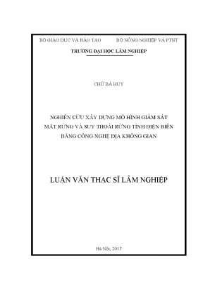 Nghiên Cứu Mô Hình Giám Sát Mất Rừng Tỉnh Điện Biên Bằng