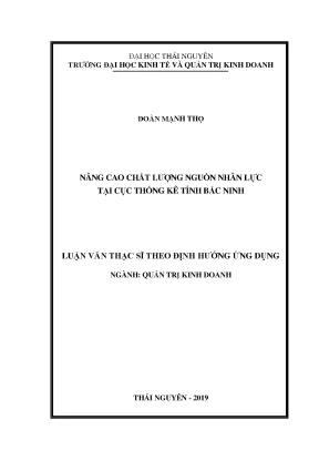 Nâng cao chất lượng nguồn nhân lực tại Cục Thống kê Bắc Ninh