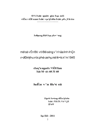 Nghiên cứu về đời sống văn hóa Hà Nội từ năm 1945