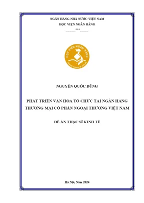 Phát Triển Văn Hóa Tổ Chức Tại Ngân Hàng Thương Mại Cổ