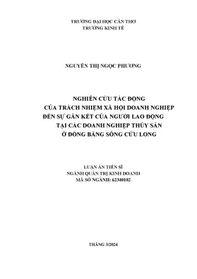 Nghiên cứu tác động của trách nhiệm xã hội doanh nghiệp