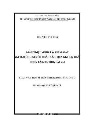Kiểm Soát Hiệu Quả Kinh Doanh Tại Trường Đại Học Kinh Tế 