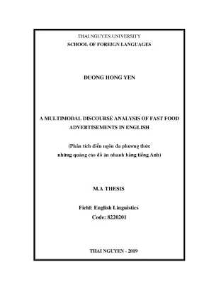 Phân Tích Diễn Ngôn Đa Phương Thức Trong Quảng Cáo Đồ Ăn