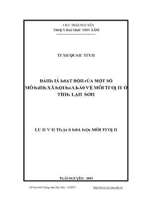 Đánh giá tác động của mô hình xã hội hóa bảo vệ môi 