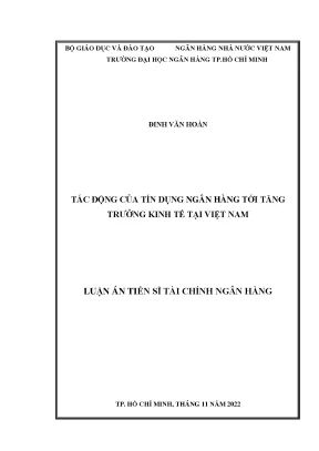 Tác Động Của Tín Dụng Ngân Hàng Đến Tăng Trưởng Kinh Tế