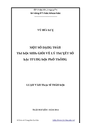 Nghiên cứu lý thuyết số và ứng dụng trong toán học