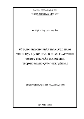 Nghiên Cứu Về Sử Dụng Phương Pháp Giải Toán Tại Đại Học 