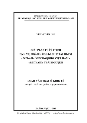 Nghiên cứu phát triển dịch vụ bán lẻ tại Trường Đại học