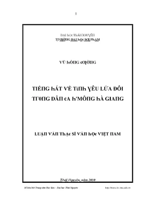 Nghiên cứu về tình yêu đôi lứa tại Đại học Thái Nguyên