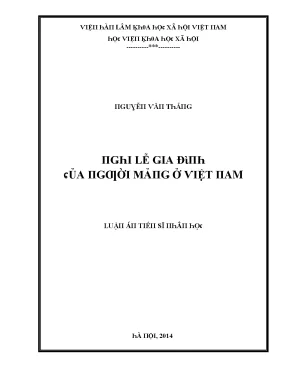 Nghiên Cứu Về Lễ Hội Gia Đình Tại Việt Nam