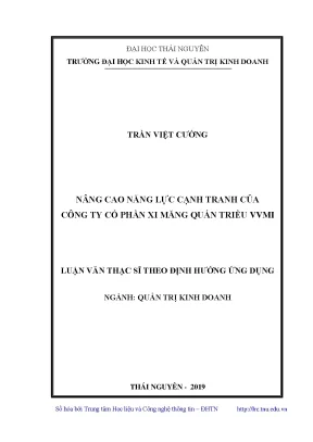 Nâng Cao Năng Lực Cạnh Tranh Công Ty Xi Măng Quán Triều VVMI