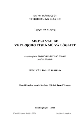 Nghiên cứu về phương trình mũ và lôgarit