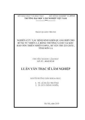 Nghiên Cứu Sinh Khối Quang Hợp Rừng Tự Nhiên Tại Khu Bảo
