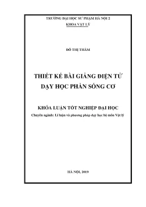 Thiết Kế Bài Giảng Điện Tử Dạy Học Sóng Cơ