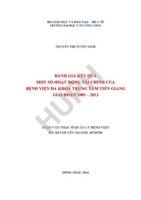 Đánh Giá Hoạt Động Tài Chính Bệnh Viện Đa Khoa Trung Tâm