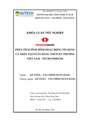 Phân Tích Hoạt Động Tín Dụng Cá Nhân Tại Techcombank