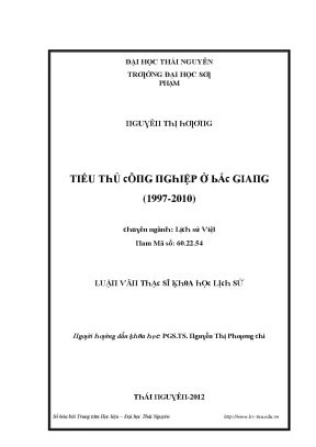 Tiểu Thủ Ôn Nghệ Ở Bắk Giang (1997-2010): Nghiên Cứu và