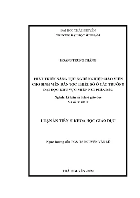 Phát Triển Năng Lực Nghề Nghiệp Giáo Viên Cho Sinh Viên 