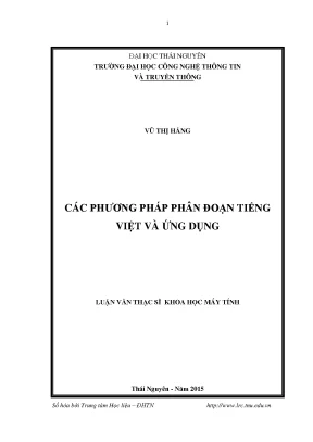 Các Phương Pháp Phân Đoạn Tiếng Việt và Ứng Dụng trong