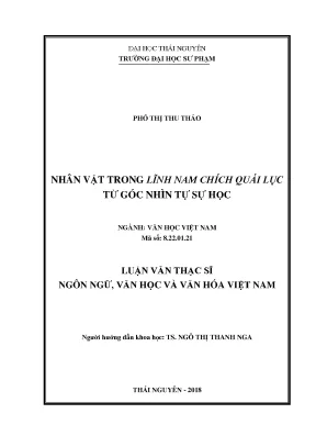 Nghiên cứu nhân vật trong Lĩnh Nam chích quái lục từ góc