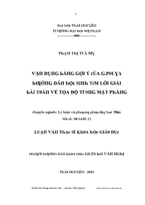 Giải Bài Tập Tọa Độ Trong Mặt Phẳng