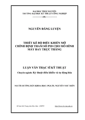 Thiết kế bộ điều khiển mờ PID cho mô hình máy bay trực thăng