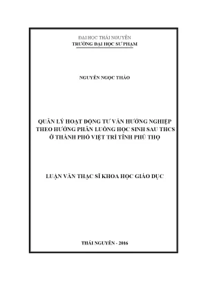 Quản Lý Hoạt Động Tư Vấn Hướng Nghiệp Cho Học Sinh Sau