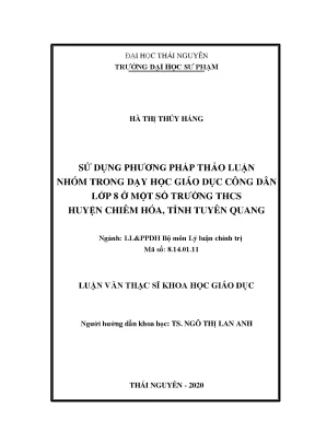 Phương Pháp Thảo Luận Nhóm Trong Dạy Học Giáo Dục Công 