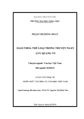Giao Thoa Thể Loại Trong Truyện Ngắn Lưu Quang Vũ