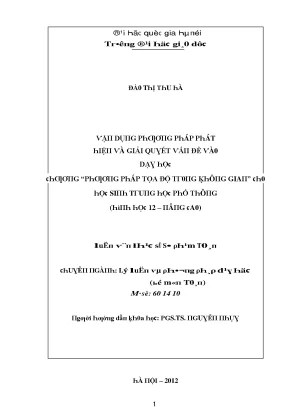 Giải Quyết Vấn Đề Tọa Độ Trong Học Sinh