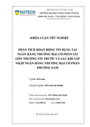 Phân Tích Hoạt Động Tín Dụng Tại Sacombank Trước Và Sau