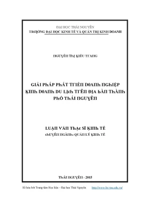 Quản lý kinh tế tại Thái Nguyên: Giải pháp phát triển du