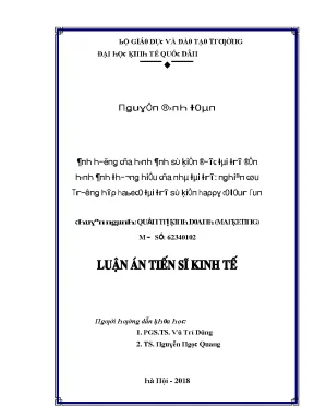 Nghiên Cứu Về Ảnh Hưởng Của Sự Kiện Đến Tài Chính