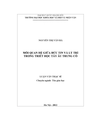 Mối Quan Hệ Giữa Đức Tin và Lý Trí Trong Triết Học Tây