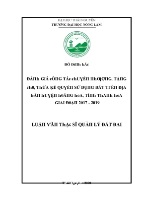 Quản lý đất đai tại Thái Nguyên: Nghiên cứu và kết quả