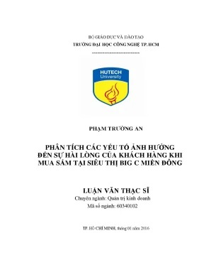 Phân Tích Yếu Tố Ảnh Hưởng Đến Sự Hài Lòng Của Khách